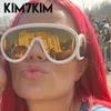 Sonnenbrille Y2k Wave Mask Frauen 2023 Trends Übergroße Punk Sonnenbrille Männer Mode Luxus Marke Sonnenbrille Sport Shades 230729