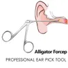 Abastecimento para cuidados com os ouvidos Limpador de canal Clip Picker Alicate Pinças removedor de cera Pinça nasal Micro Jacaré Ferramentas para limpeza de cera 230729