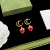 Luxus Gold Ohrstecker Designer Charm für Frauen Creolen Ohrstecker Buchstaben Ohrringe Schmuckset Valentinstag Geschenk Verlobung 18 Stile