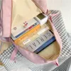 Sacs d'école mignon femmes sac à dos étanche grande capacité en nylon collège cartable femme ordinateur portable dame fille voyage Kawaii noir livre sacs 230729