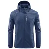 Chaquetas para hombre Verano al aire libre Secado rápido Protección solar Chaqueta delgada Hombres Senderismo Pesca Ciclismo Con capucha Gimnasio Deporte Cazadora Abrigos ultraligeros 230729