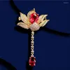 Broches SUYU Antieke Lotus Broche Geavanceerde Women's Design Sense Cheongsam Korset Ketting Decoratieve Kraag Pin