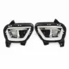 2PCS Auto lighting For Kia Sonet 2020 2021 Car Daytime Running Light Fog light Lamp LED DRL With yellow turn signal263h