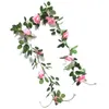 Dekoratif Çiçekler Yapay Vines Simülasyon Çelenk Gül Çam Garland Rattan Dekorasyon Çiçek Parti Düğünü İçin Çiçek Yeşillik