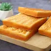 Dekorative Blumen Künstliche Lebensmittel Gefälschte Brot Toast Scheibe PU Spielen Küche Spielzeug Shop Pografie Requisiten Modell Hause Dekoration Zubehör