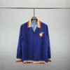 Suéter masculino Plus Tees Polos tricotado com letra na máquina de tricô outono/inverno e detalhe personalizado gola redonda algodão s1ed