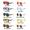 Sunglasses Punk Steampunk Double Spring Temples Sun Glasses Fashion Trendy Gothic Style Round UV400 Protection Eyewear