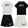 2023 Men's T-shirts Summer T-shirts Essentia Unisex 1977 Mens Tracksuits Printed Casual Sports Suit High Street Loose Short Sleeve M8