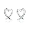 Stud Earrings 925 Sterling Silver Women'S Five Leaf Flower Charm Jewelry Wedding Gift