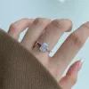 Coeur 925 Bague De Luxe Amour pour Femme En Argent Sterling Bijoux De Mode Zircon Rond Ovale Diamant Femmes Mariée Mer Bague De Fiançailles Cadeau