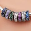 Edell Authentic 925 Sterling Silver Beads Multicolor Spacers Spacer Passar European Pandora Style Jewelbelets Necklace Birth2671