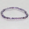 MG0007 HELA 4 MM mini Gemstone Armband Ett betyg Amethyst Armband Women's Purple Crystal Yoga Energy Protection Jewelry2944