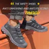 Zapatos de seguridad Zapatillas de deporte transpirables de verano para hombres Zapatos de seguridad de cuero Casual Anti Smashing Zapatillas de deporte masculinas Anti Puncture Hombre Shoes 230729