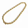Design Marke Liebe T Halskette mit Kristall Edelstahl Zubehör Zirkon Herz U Typ Bambus Halskette Für Frauen Jewelry272a
