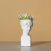 Vasi Stile nordico Resina creativa Ritratto Ornamenti per vasi Statua di David Disposizione dei fiori Contenitore Artigianato Accessori per la decorazione della casa