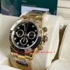 BT Better Factory Watches TH-12.2mm 116508 40mm Black Diamond Panda Gold CAL.4130 Movement Mechanical Automatic Chronograph Mens Watch Men's Wristwatches