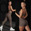 Set attivi Abbigliamento da yoga da donna Abbigliamento da fitness corto per donna Sport Ropa De Deportiva Mujer Set da palestra Conjuntos Cortos 2 pezzi senza cuciture