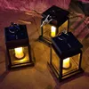 Lampada a vento solare Luci decorative Lanterna a lume di candela a led impermeabile vintage per interni/esterni