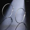 Stud Earrings Trendy Gold Color Silver Classic Large Hoop Round For Women Girl Elegant Gorgeous Decoration Simple Jewelry