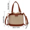 Avondtassen Koord Stro Emmer Schouder voor Vrouwen Top Handvat Zomer Strand Rotan Boho Casual Geweven Vrouwelijke Handtas Clutch 230729