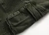 Men's Jeans Mens Skinny Ripped Biker Zipper Multi Pockets Cargo Army Green Military Hip Hop Men Pleated Motorcycle Drop