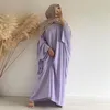 Ethnische Kleidung Eid Muslim Dubai Abaya Frauen Lange Khimar Einteilige Batwing Nida Gebet Hijab Kleid Jilbab Kaftan Islamische Robe Dres279F