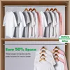 Hangers For Hooks Hanger Closet Cloth Rack Hook Clip Cabinet Clothes Triangles Saving Connector Space Organizer 12pcs