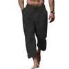 Calça Masculina Oversized Casual Soild Shorts Masculino Verão Algodão Linho Homem Respirável Esporte Praia Academia Basquete Roupas