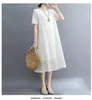 Party Dresses Holiday Summer Fashion Elegant Solid Chic Lace Short Sleeve Brief Dress Women Casual Midi Vintage Loose Ladies Clothing