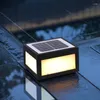 Wandlamp Solar Chapiter LED Poortkoplamp Pijler Deurpost Verlichting Gazon Vierkant Decoratie Kubus IP65 Buitentuin