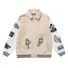 Desinger kläder män jumper jacka baseball uniform europeisk amerikansk personlighet retro robot mobiliseringshandduk broderi hög vikt herr klädrock s xxl