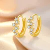 Kvinnor Fashion Small Hoop Huggies örhängen Luxury Cubic Zirconia Statement Unisex Earring