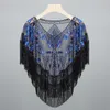 Bluzki damskie Bling Tassels Bluzka Seksowna kobiety Summer Sequin Casual Tops Camiseta Majer Poncho Blusas Pullover Party Club Club