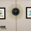 Wall Clocks Nordic Design Clock Bedroom Quartz Flower Luxury Hall Metal Pendulum Wanduhr Decoration Living Room YY50WC