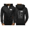 Hommes Hoodies TRAINER K9 Team Unit Malinois Automne Et Hiver Mode À Manches Longues Zipper Coton Rembourré Veste Harajuku Casual