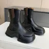 Top Women Platform Boots Designer Boots Buty Chunky Martin But skórzany na zewnątrz zimowy moda przeciw poślizgowi odporne na zamek błyskawiczne rozmiar 35-41