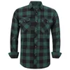 Camisas casuais masculinas camisa de flanela xadrez primavera outono masculino ajuste regular manga longa para os EUA tamanho S M L XL 2XL 230729