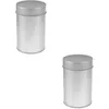 Storage Bottles 2 PCS Coffee Container Tea Canisters For Loose Bag Leaf Tinplate