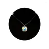 Pendant Necklaces Simple Temperament Plating Colorful Enamel Painting Flower And Bird Necklace Cartoon Fashion Charm Jewelry Female Male