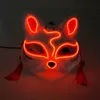 Máscaras de fiesta Halloween 10 colores LED Neon El Wire Mask Cosplay Luminous Dance Dress Accesorios 230729