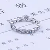 Cluster Rings 2023 Original 925 Silver Sparkling Leaves Ring For Women Resizable Wedding Engagement Pan Drop