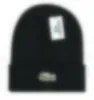 ビーニークロコダイルユニセックスニット帽子ブラックウィンターキャップレディースシックキャップウーレン地主ファッションハット