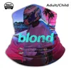 Berets Blonde Retrowave Unisex Fashion Women Men Men Breshats Bucket Hats Retro Blond Lambo Summer Blonded Red