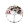 Mode 30 MM Levensboom Chakra Reiki Healing Natuursteen Hanger voor Sieraden maken Ketting accessoire