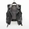 Tank Top Denim Vest Women's Korean Spring and Autumn New Short Versatile Broken Motorcycle Jacket