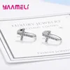 Backs Oorbellen Shining Original 925 Sterling Silver Ear Clip A High Class CZ Crystal Paved Cross Shaped Hip Hop Sieraden