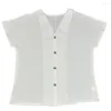 Women's Blouses Soft Stretchy Polyester Top Women Single Breasted Trendy Elegant Lapel Collar Cardigan Style For Ladies