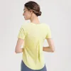 Camicie attive Allenamento Corsa Abbigliamento sportivo T-shirt Donna Yoga T-shirt a maniche corte Back Pleated Pilates Top Fitness Abbigliamento da palestra Ropa Deportiva