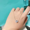 projektant marki biżuteria Naszyjnik Bolenujący duży okrągły cyrkon Crystal Charm Choker for Women Fashion Wedding Love Biżuteria