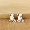 Bluk 800 PCS Alloy Antique Silver Plated Baby Feet Charms Pendant 2 Sided Good For DIY Craft234G